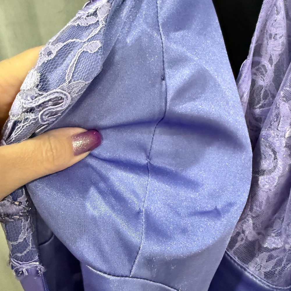 Sue Wong Lavender Embroidered Midi Dress - Picture 7 of 8